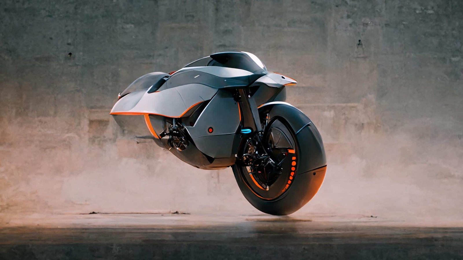 venema_A_future_inspired_flying_motorcycle_in_front_of_a_concre_9a69c876-2065-429f-aa96-8da073603af3